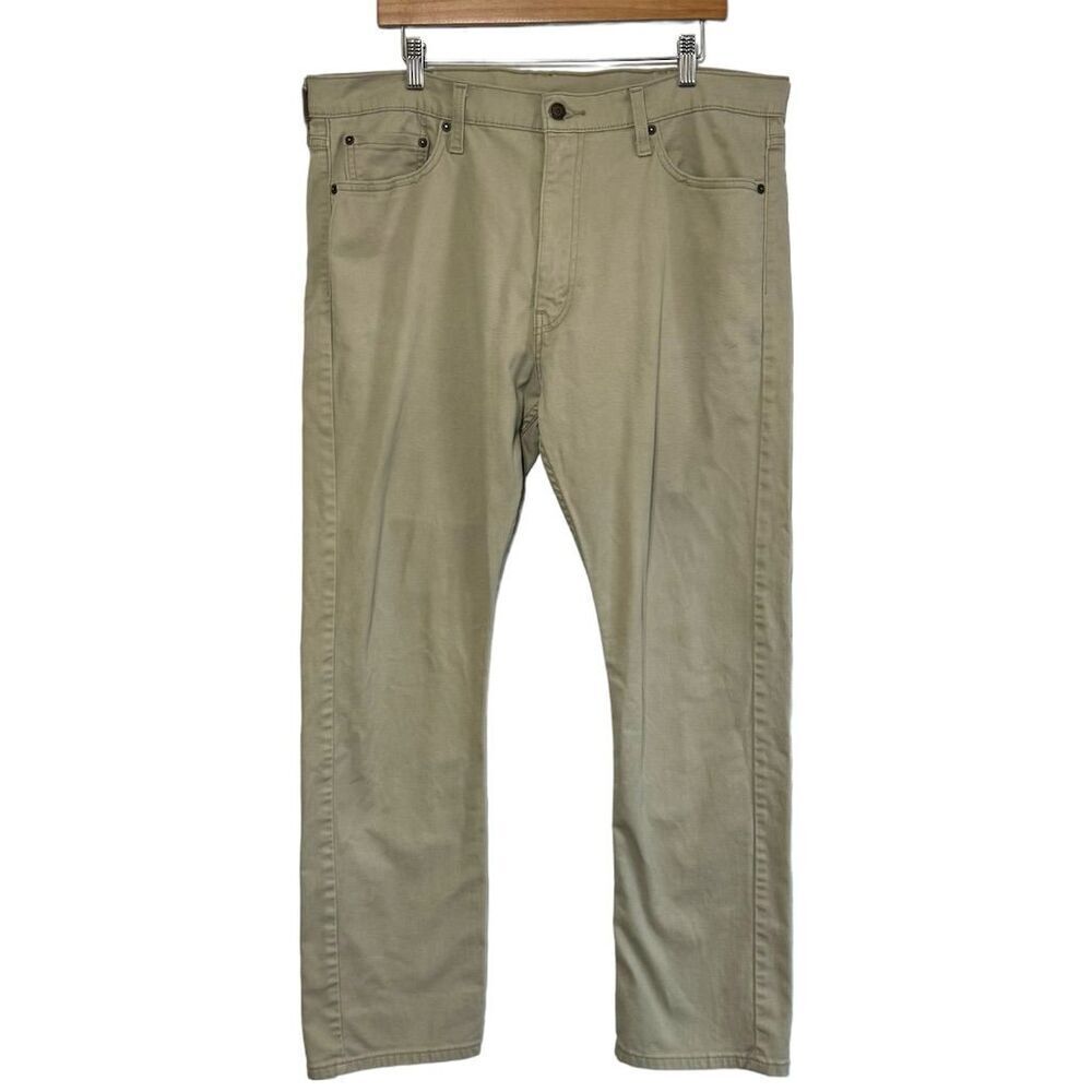 Levi's 513 Slim Straight Denim Jeans Khaki Color Size 38 Men’s